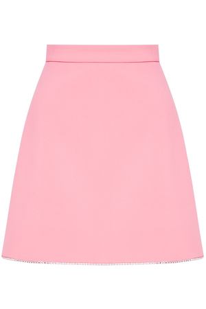 Розовая юбка с кристаллами Miu Miu
