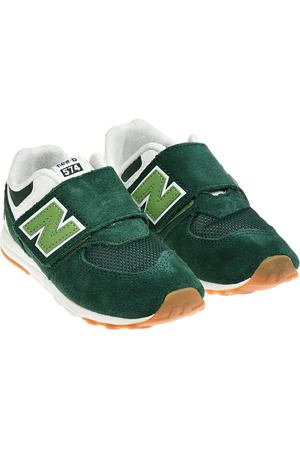 Кроссовки с лого в тон, зеленые NEW BALANCE