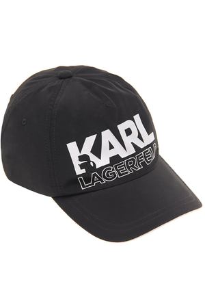 Черная бейсболка с логотипом Karl Lagerfeld kids