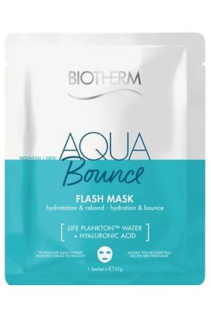 BIOTHERM Тканевая маска для лица Увлажнение и Упругость Aqua Bounce Flash Mask