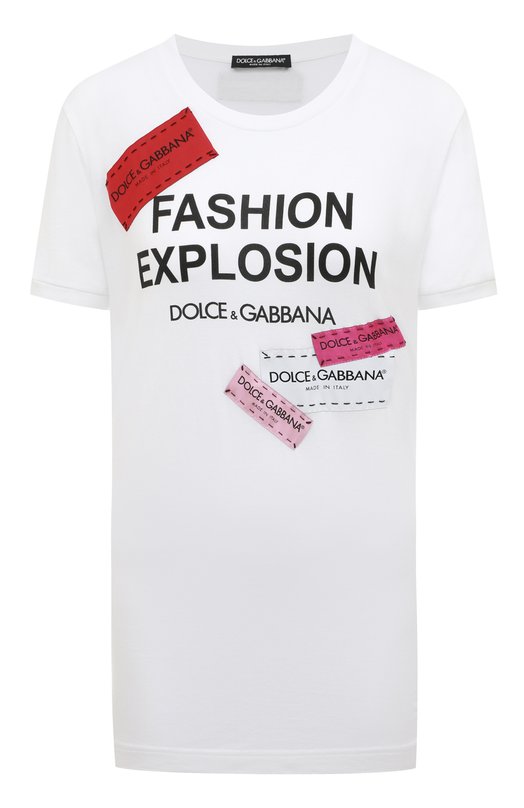 Где купить Хлопковая футболка Dolce & Gabbana Dolce & Gabbana 
