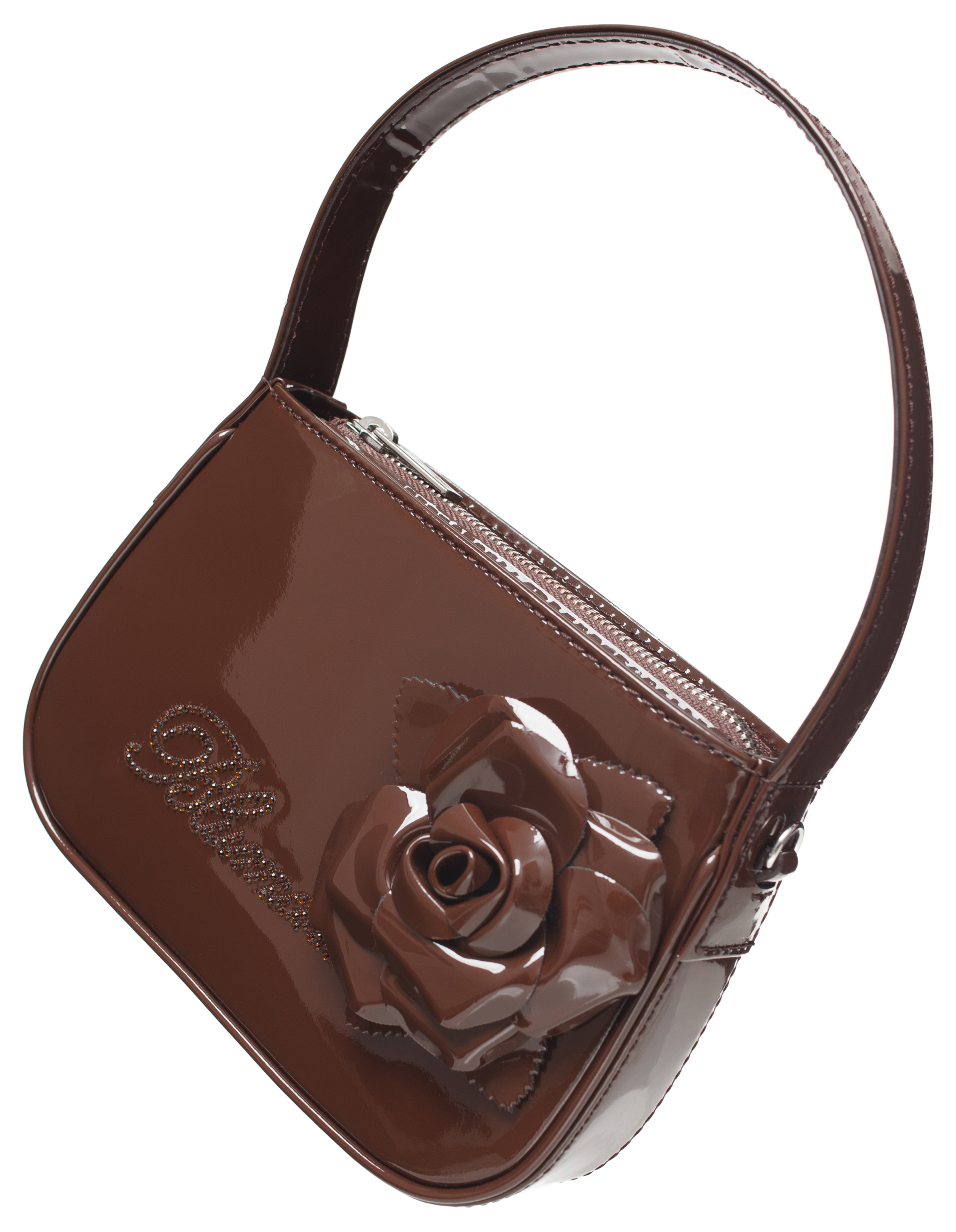 Где купить Сумка Borsa mini из лакированной кожи Blumarine 