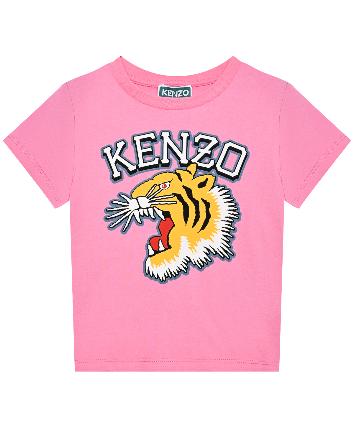 Где купить Футболка с принтом &quot;тигр&quot; и лого, розовая KENZO Kenzo 