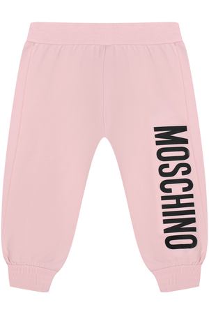 Спортивные брюки с вертикальным лого. розовые Moschino