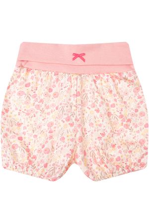 Розовые шорты с цветочным принтом Sanetta Kidswear