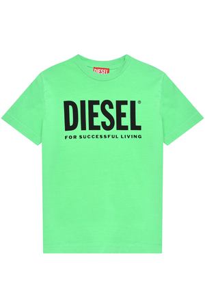 Футболка с черным лого Diesel