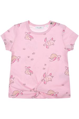 Розовая футболка с принтом &quot;морские черепахи&quot; Sanetta Kidswear