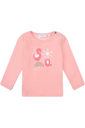 Розовая толстовка с принтом &quot;лебедь&quot; Sanetta Kidswear