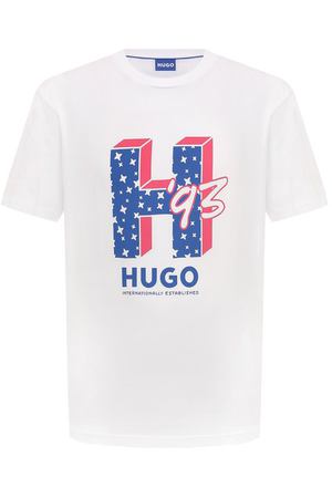 Хлопковая футболка HUGO