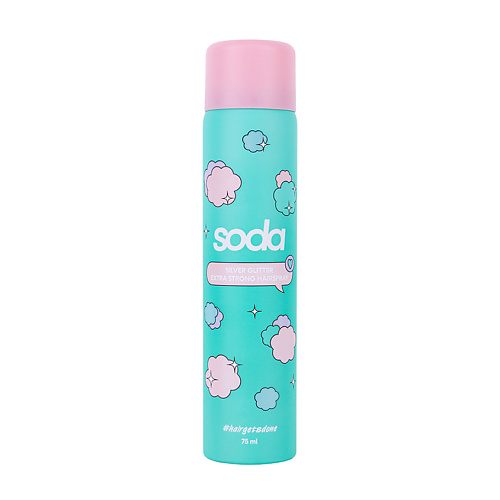 Где купить SODA Лак для волос с серебристыми блестками Silver Glitter Extra Strong Hairspray #hairgetsdone SODA 