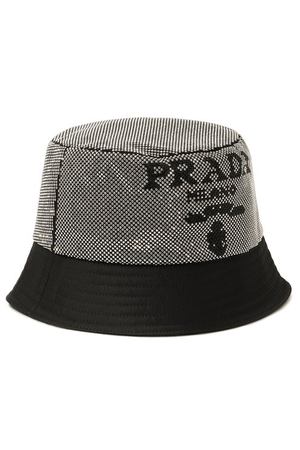 Панама с отделкой стразами Prada