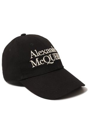 Хлопковая бейсболка Alexander McQueen