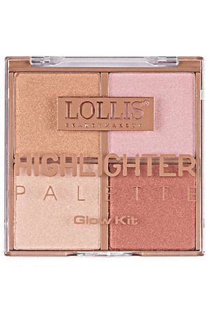 LOLLIS Хайлайтер для лица 4 Colors Highlighter Glow Kit