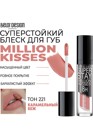 BELOR DESIGN Блеск для губ суперстойкий Million kisses