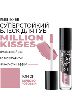 BELOR DESIGN Блеск для губ суперстойкий Million kisses