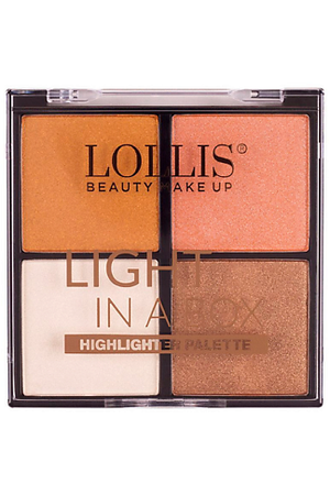 LOLLIS Хайлайтер для лица Highlighter Palette 4 Colors