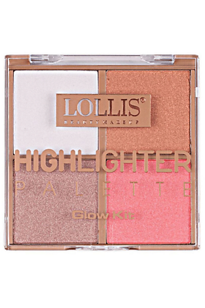 LOLLIS Хайлайтер для лица 4 Colors Highlighter Glow Kit