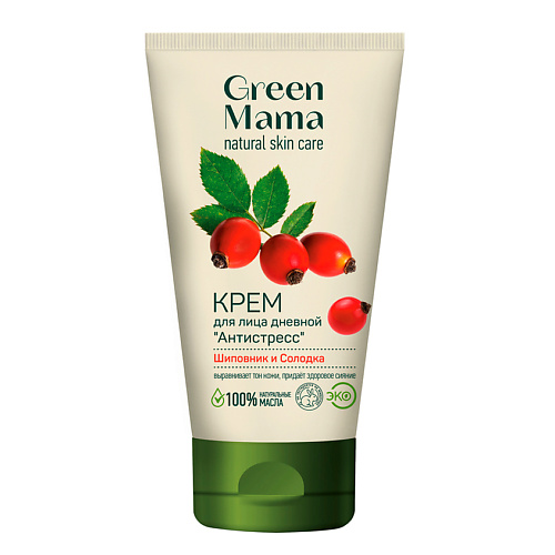 Где купить GREEN MAMA Дневной крем для лица "Антистресс" "Шиповник и Солодка" Natural Skin Care Green Mama 