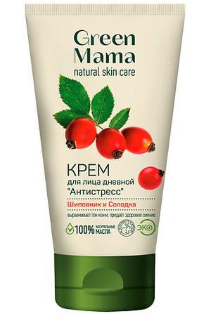 GREEN MAMA Дневной крем для лица "Антистресс" "Шиповник и Солодка" Natural Skin Care