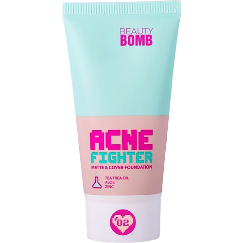 Где купить BEAUTY BOMB Тональный крем Matte & cover foundation "ACNE FIGHTER" BEAUTY BOMB 