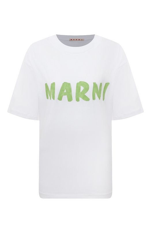 Где купить Хлопковая футболка Marni Marni 