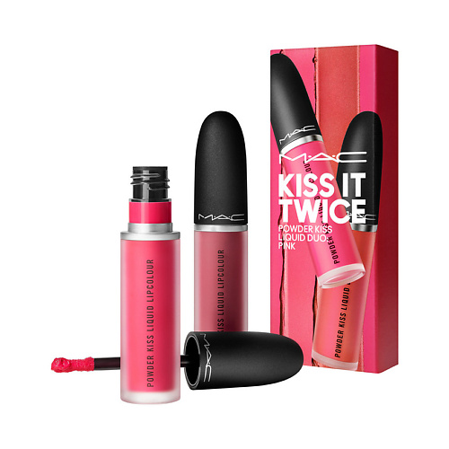 Где купить MAC Набор для губ Kiss It Twice Powder Kiss Liquid Duo. Pink MAC Cosmetics 