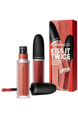 MAC Набор для губ Kiss It Twice Powder Kiss Liquid Duo Orange