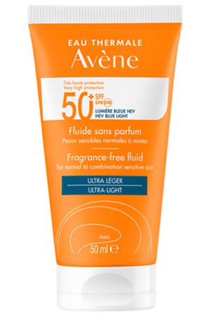 AVENE Солнцезащитный флюид SPF 50+ без отдушек Very High Protection Fragrance-free Fluid