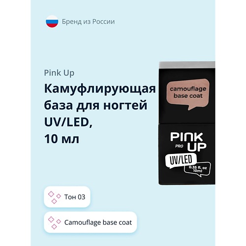 Где купить PINK UP Камуфлирующая база для ногтей UV/LED PRO Pink Up 