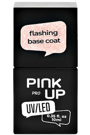 PINK UP Светоотражающая база для ногтей UV/LED PRO flashing base coat