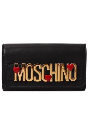 Кожаный кошелек на цепочке Moschino