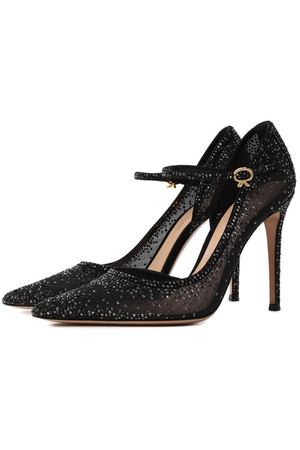 Текстильные туфли Rania Mary Jane 105 Gianvito Rossi