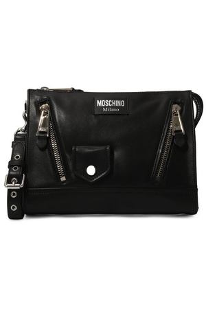 Кожаный клатч Moschino