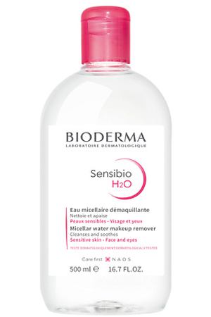 BIODERMA Мицеллярная вода для очищения нормальной и чувствительной кожи лица Sensibio H2O 500.0