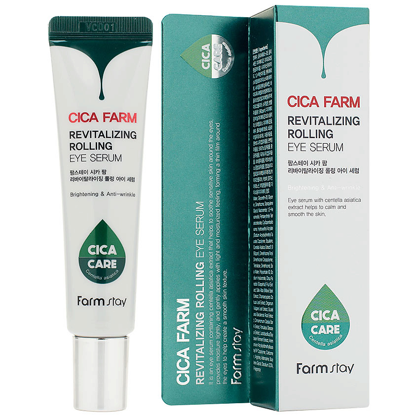 Где купить FARMSTAY Сыворотка для кожи вокруг глаз с центеллой азиатской Cica Farm Revitalizing Rolling Eye Serum FarmStay 