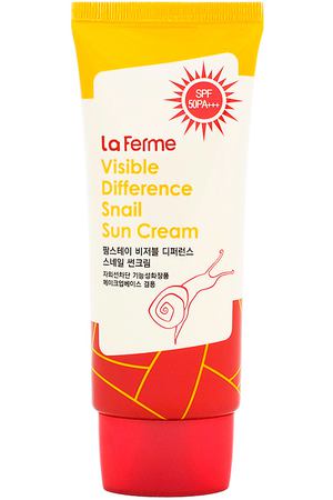 FARMSTAY Крем для лица Солнцезащитный с муцином улитки SPF50 PA+++ Visible Difference Snail Sun Crème