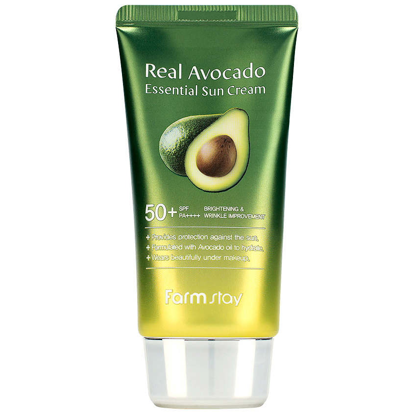 Где купить FARMSTAY Крем для лица Солнцезащитный с экстрактом авокадо Real Avocado Essential Sun Cream FarmStay 