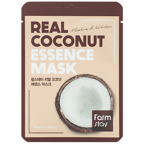 Где купить FARMSTAY Маска для лица тканевая с экстрактом кокоса Real Coconut Essence Mask FarmStay 