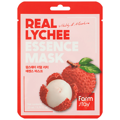 Где купить FARMSTAY Маска для лица тканевая с экстрактом личи Real Lychee Essence Mask FarmStay 