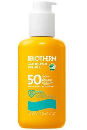 BIOTHERM Водостойкое солнцезащитное молочко для лица и тела Waterlover Sun Milk SPF50 200.0