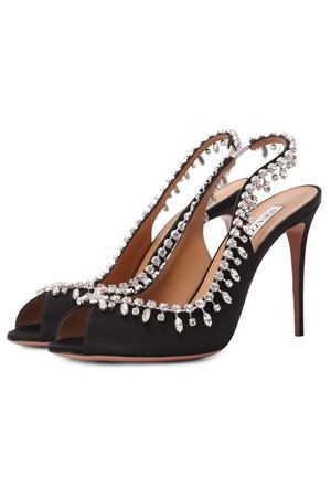 Текстильные туфли Temptation Crystal 105 Aquazzura