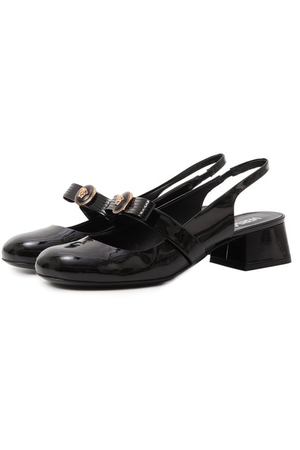 Кожаные туфли Gianni Ribbon 35 Versace