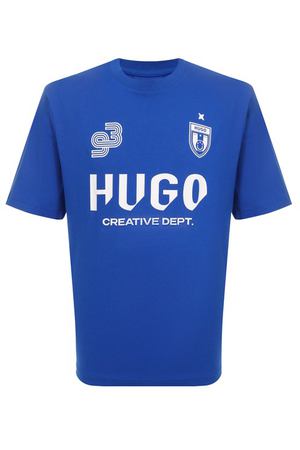 Хлопковая футболка HUGO Blue