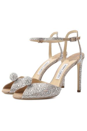 Кожаные босоножки Sacora 100 Jimmy Choo