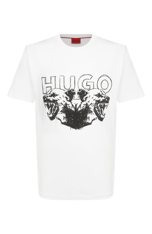 Где купить Хлопковая футболка HUGO Hugo Hugo Boss 