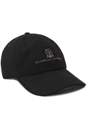 Бейсболка изо льна и шерсти Brunello Cucinelli