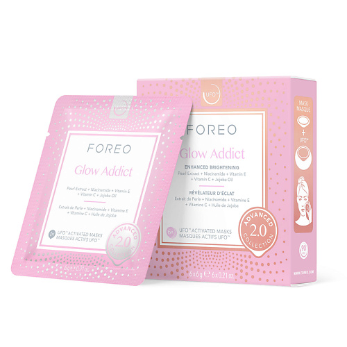 Где купить FOREO Маска для усиленного сияния кожи лица Glow Addict для UFO/UFO mini 6.0 Foreo