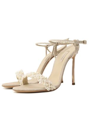 Кожаные босоножки Pearlsway Blade100 Casadei