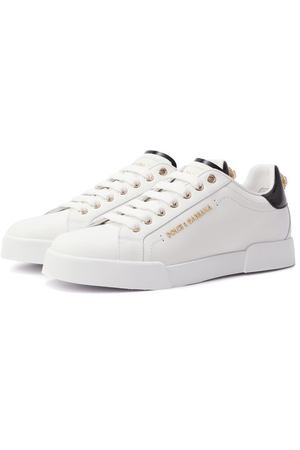 Кожаные кеды Portofino Dolce & Gabbana