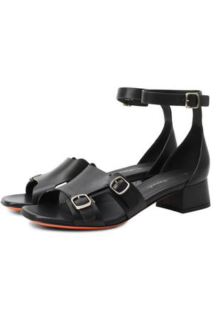 Кожаные босоножки Santoni